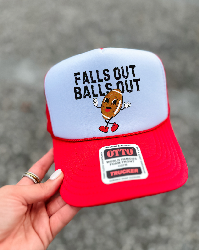 Custom Color Football Falls Out Trucker Hat