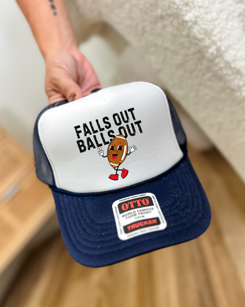 Custom Color Football Falls Out Trucker Hat