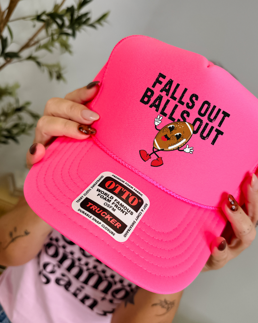 Custom Color Football Falls Out Trucker Hat