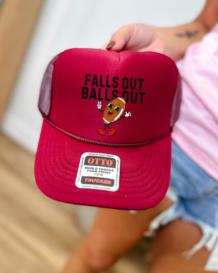 Custom Color Football Falls Out Trucker Hat