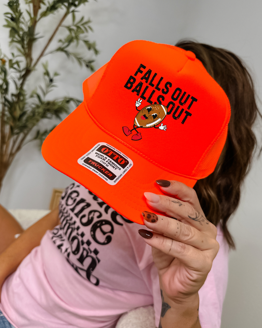 Custom Color Football Falls Out Trucker Hat
