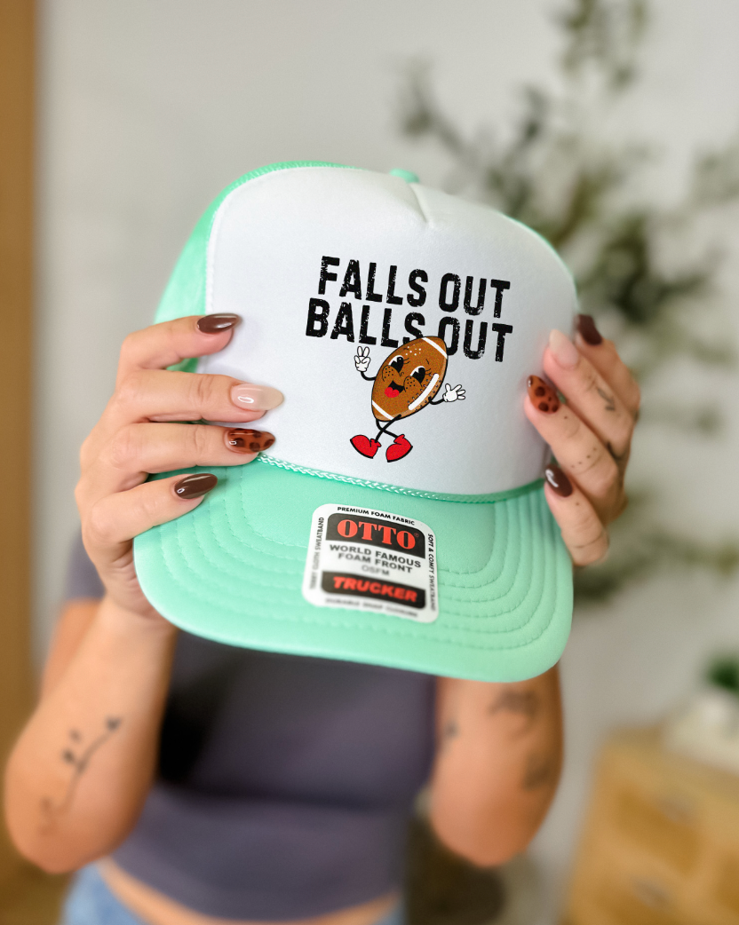 Custom Color Football Falls Out Trucker Hat