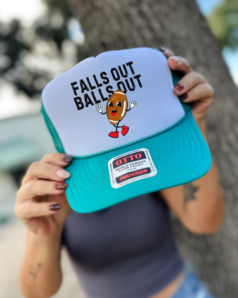 Custom Color Football Falls Out Trucker Hat