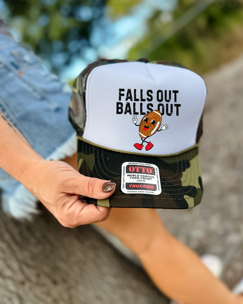 Custom Color Football Falls Out Trucker Hat