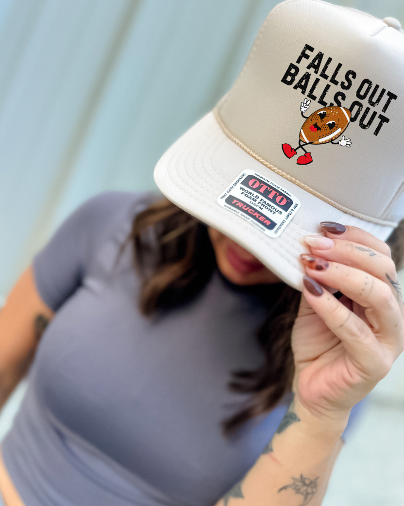 Custom Color Football Falls Out Trucker Hat