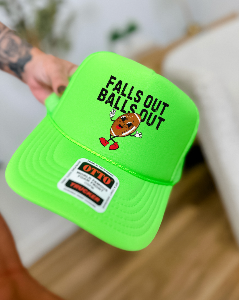 Custom Color Football Falls Out Trucker Hat