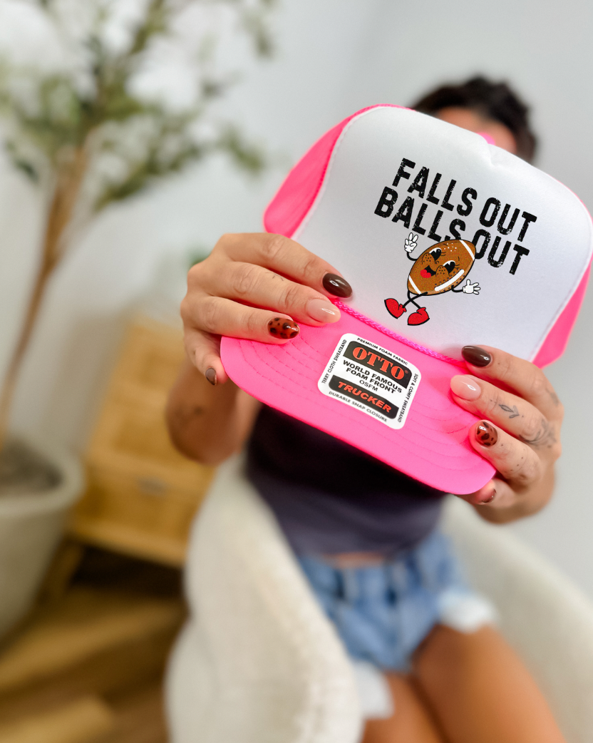 Custom Color Football Falls Out Trucker Hat