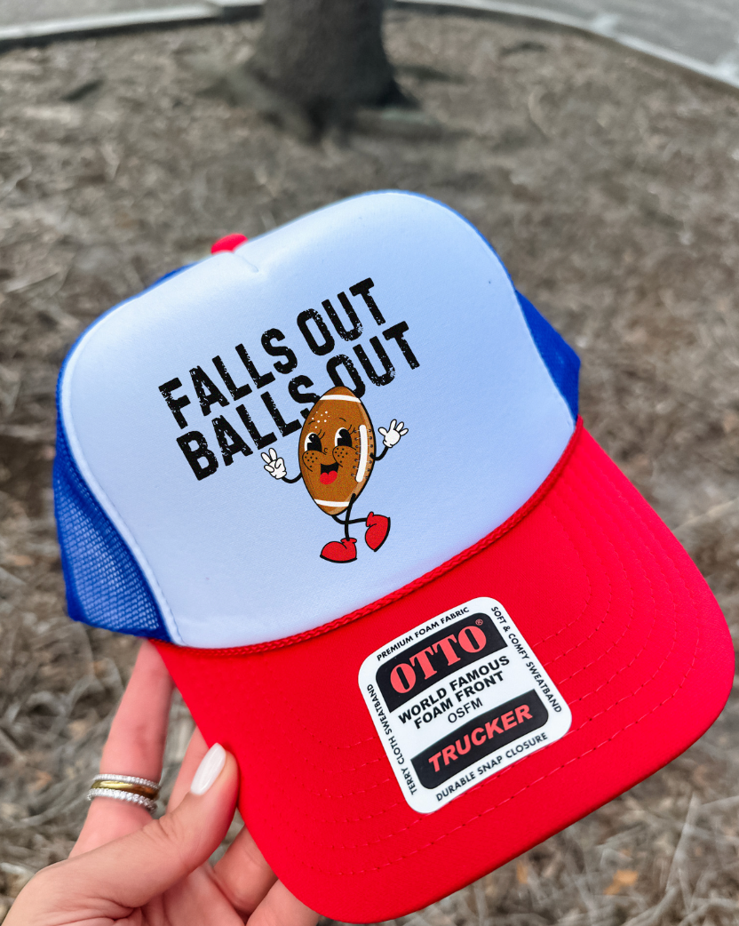 Custom Color Football Falls Out Trucker Hat