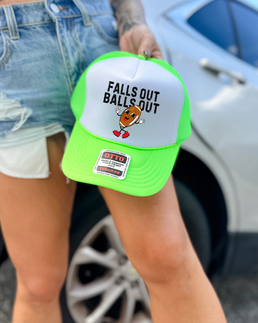 Custom Color Football Falls Out Trucker Hat