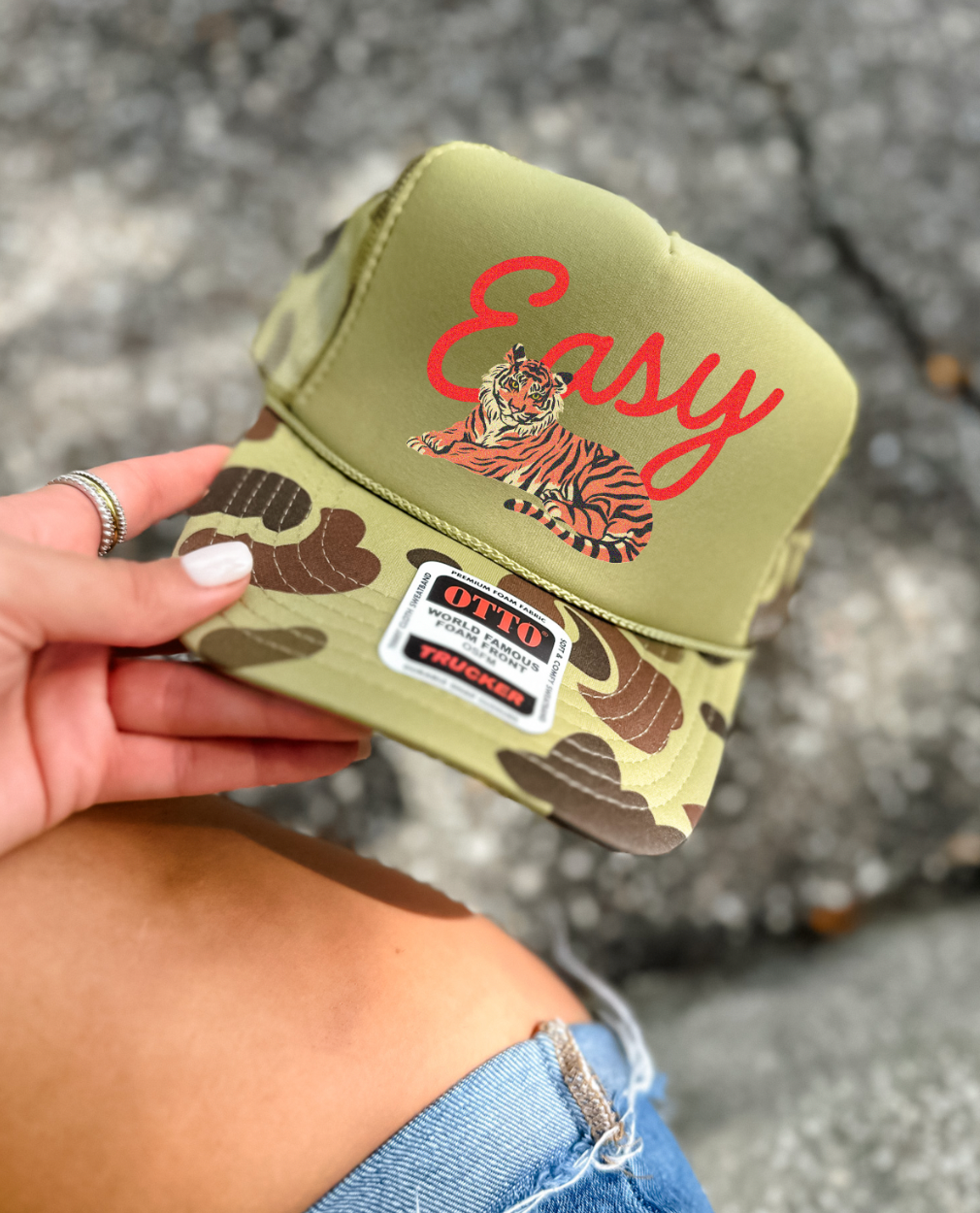 Custom Color Easy Tiger Trucker Hat