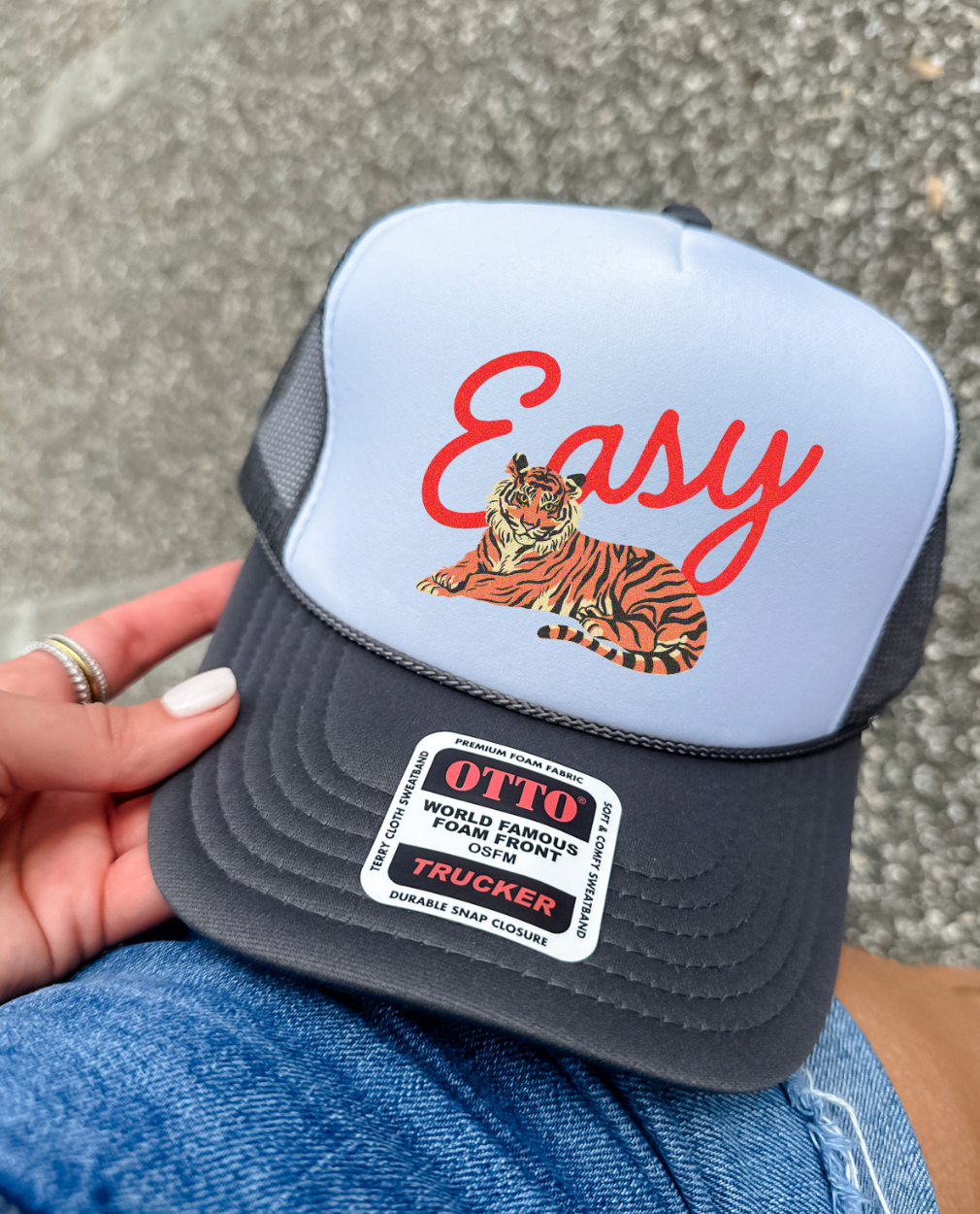 Custom Color Easy Tiger Trucker Hat