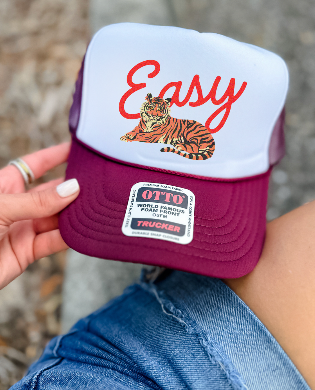 Custom Color Easy Tiger Trucker Hat