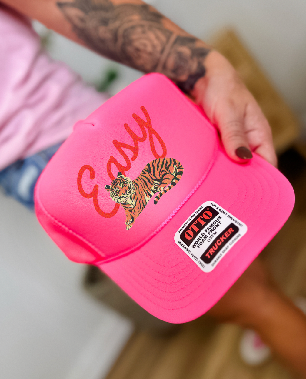 Custom Color Easy Tiger Trucker Hat