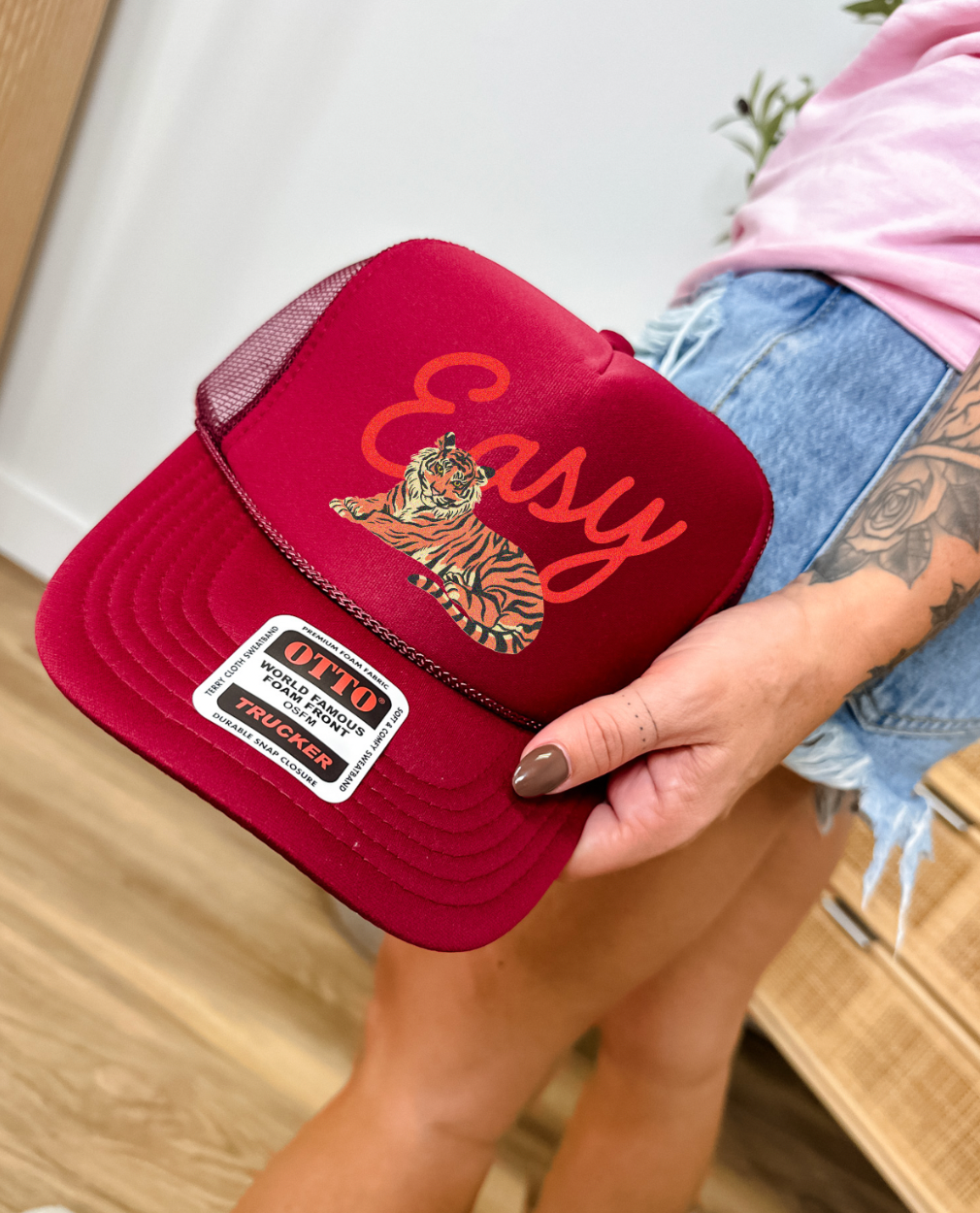 Custom Color Easy Tiger Trucker Hat