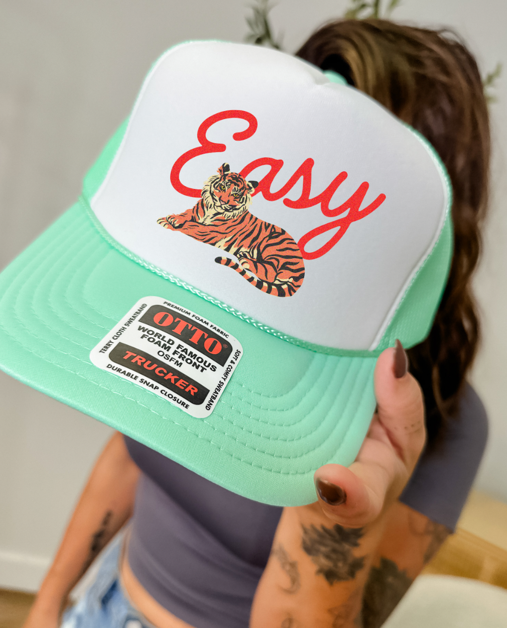 Custom Color Easy Tiger Trucker Hat