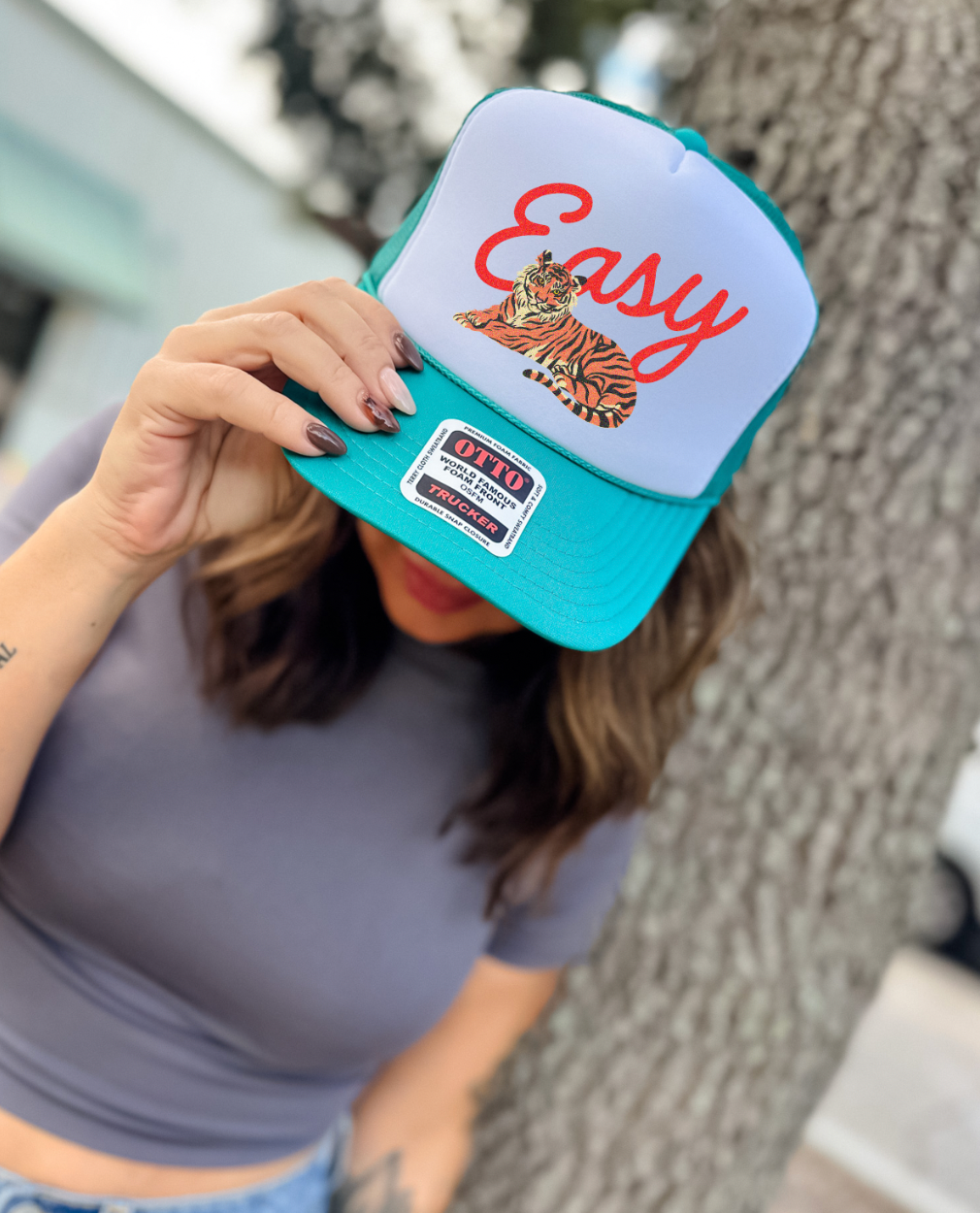 Custom Color Easy Tiger Trucker Hat