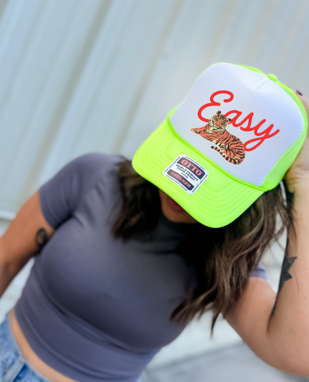 Custom Color Easy Tiger Trucker Hat