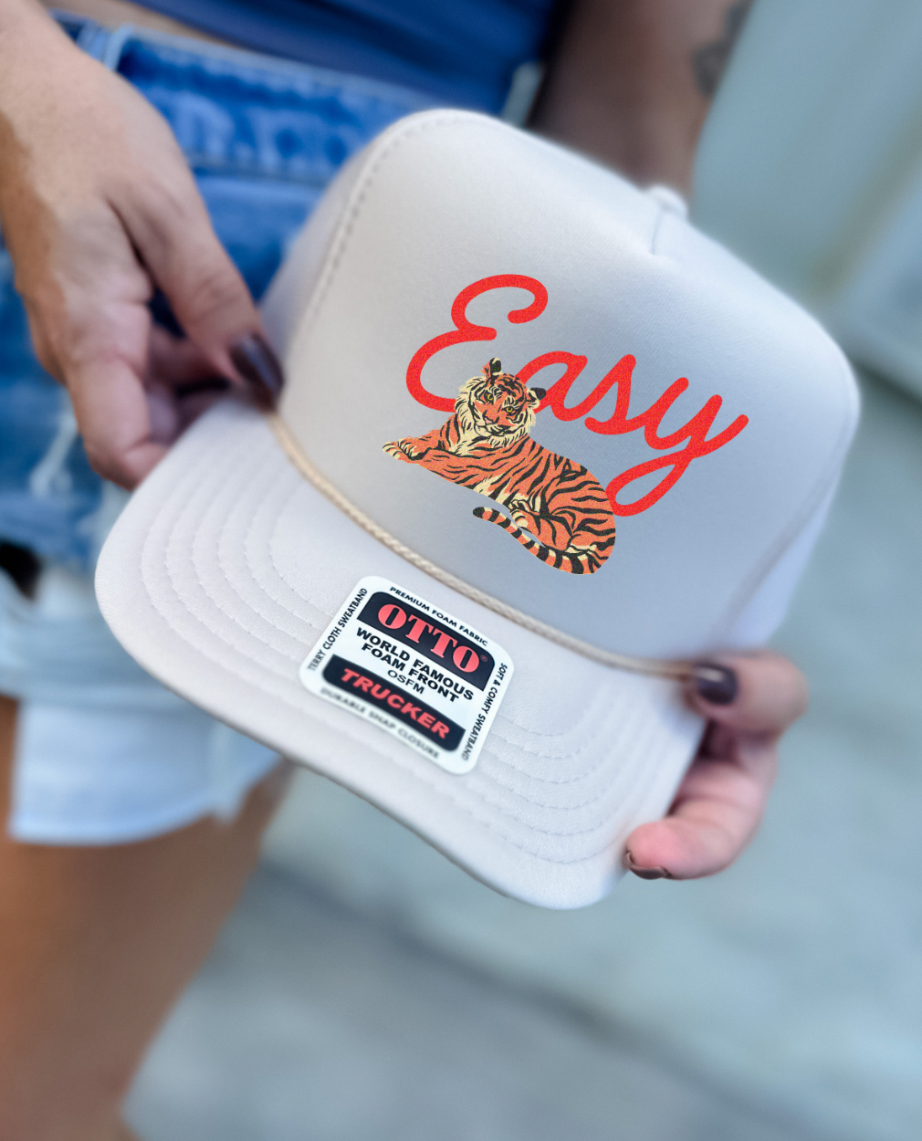 Custom Color Easy Tiger Trucker Hat