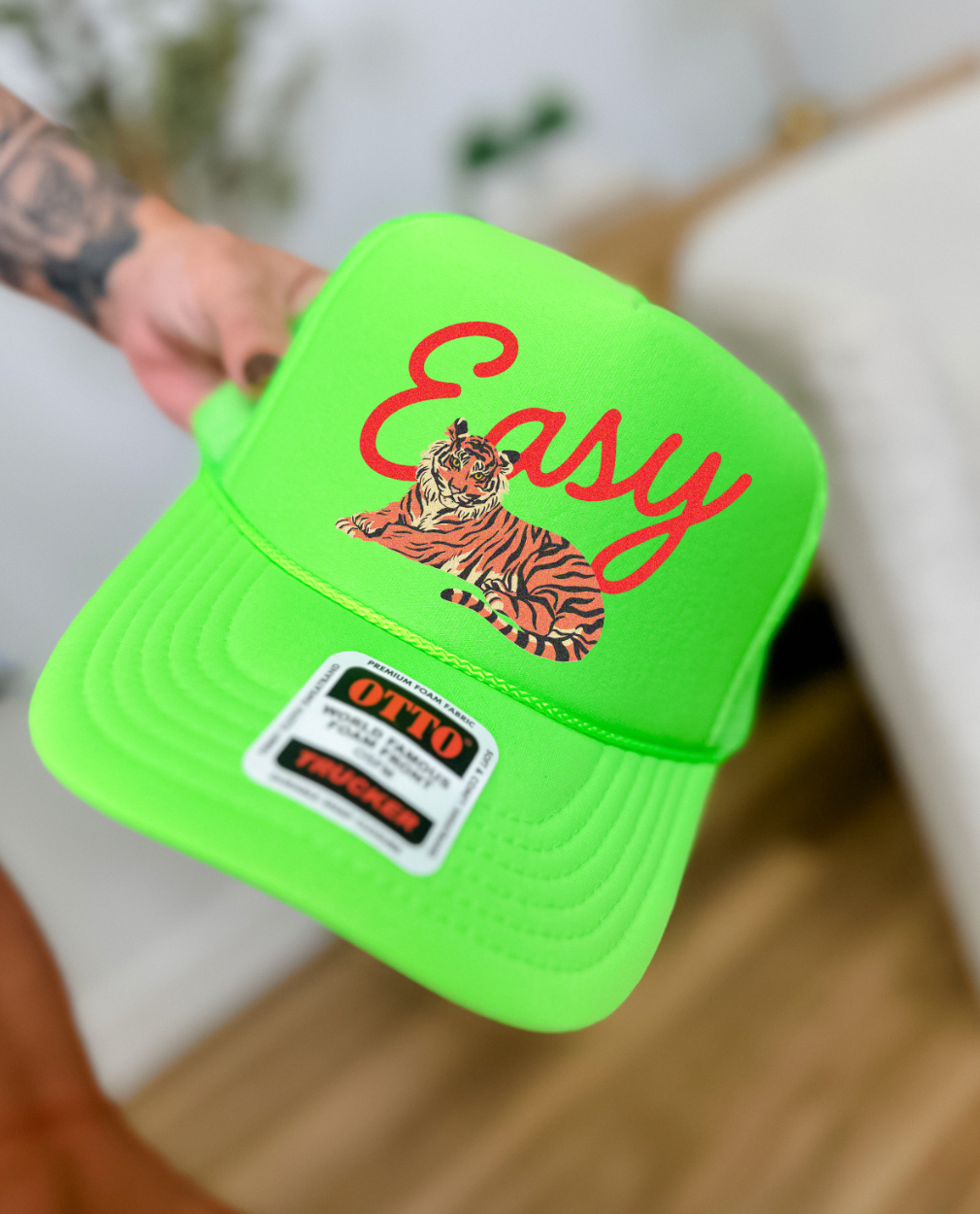 Custom Color Easy Tiger Trucker Hat