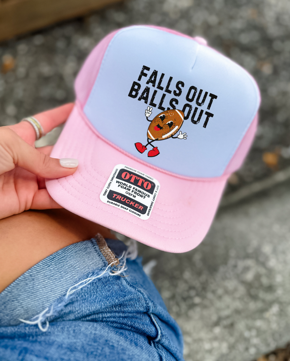 Custom Color Football Falls Out Trucker Hat