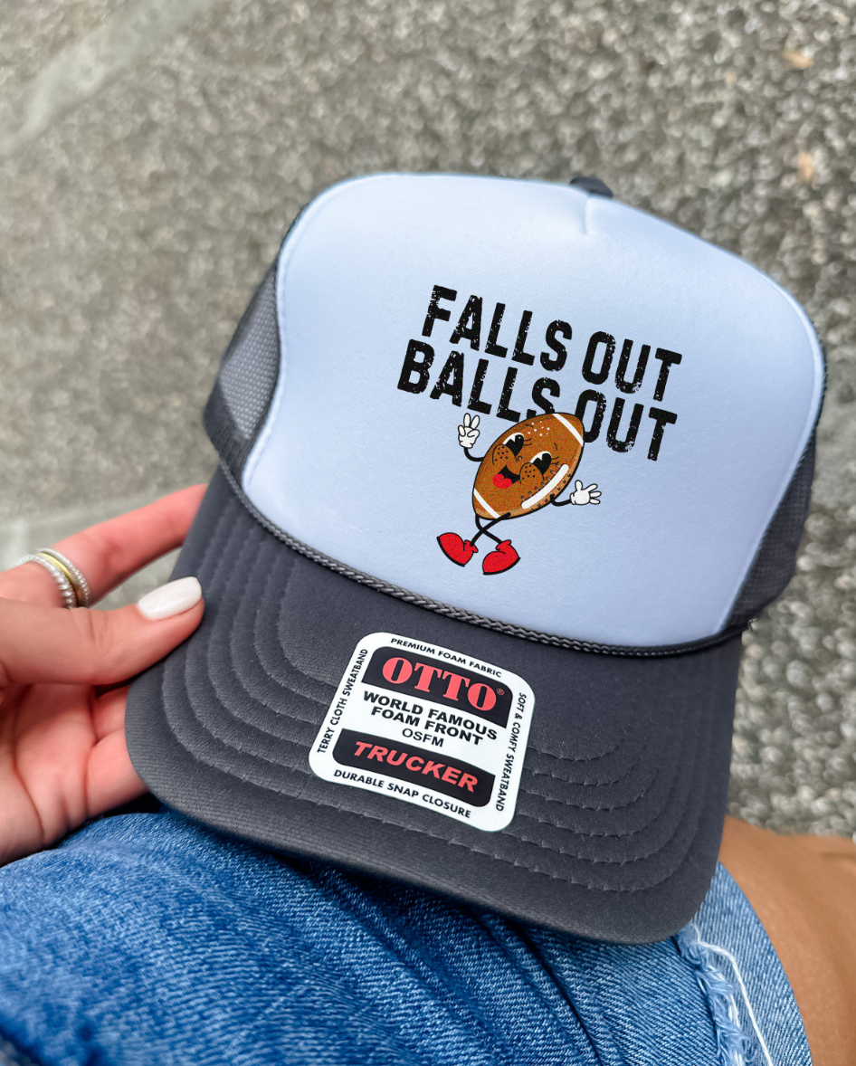 Custom Color Football Falls Out Trucker Hat