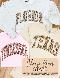 LEOPARD Choose Your State Graphic Top