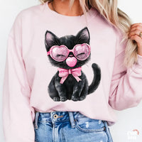 Bubblegum Cat Graphic Top