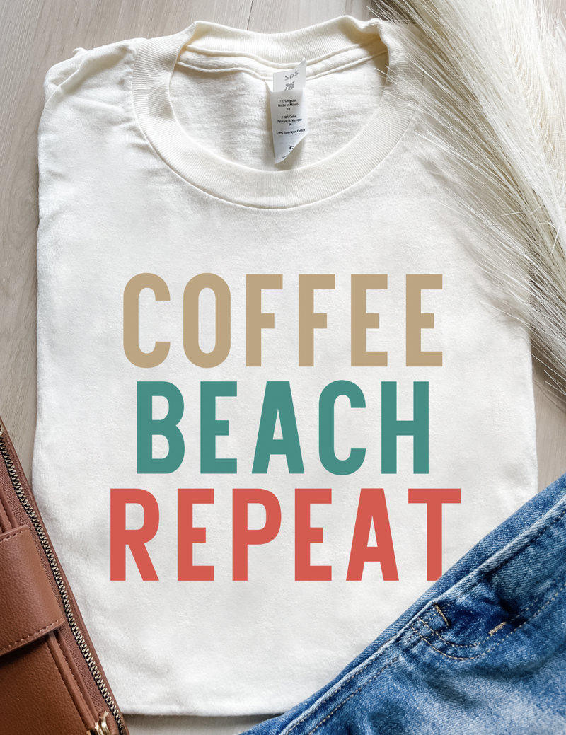 Coffee Beach Repeat Graphic Tee