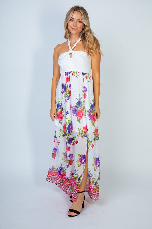 My Best Mistake Off White Floral Maxi Dress