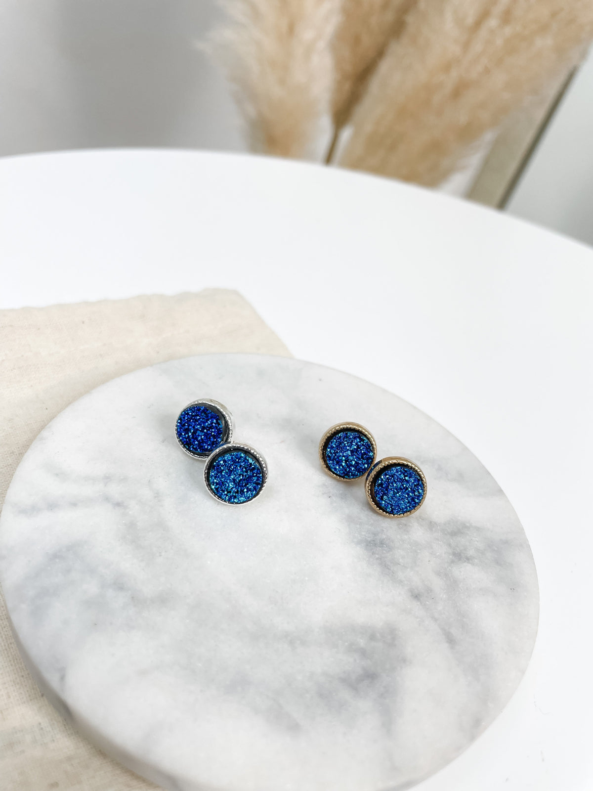 Blue Studded Earrings