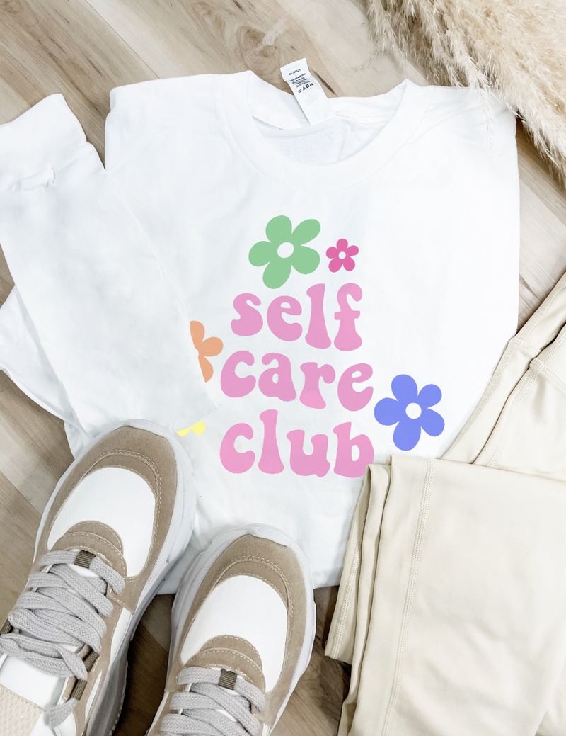 Self Care Club Long Sleeve Graphic Tee