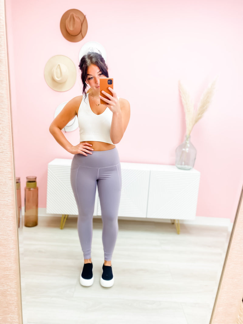 New To This Lilac High Rise Leggings