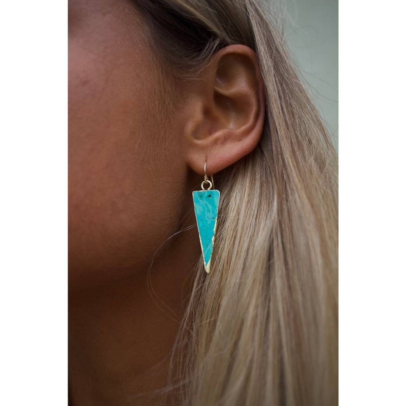 Turquoise Spike Earrings