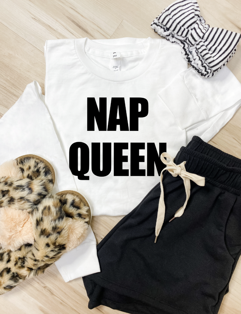 Nap Queen Long Sleeve Graphic Tee