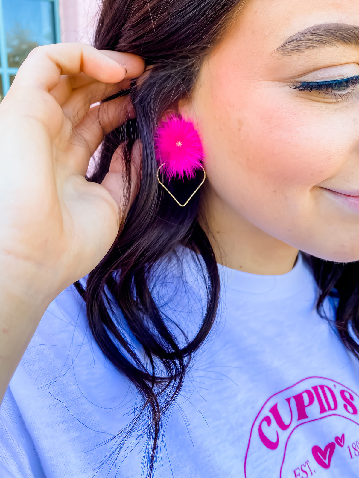 Heart Puff Earrings