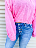 Knit It Together Pink Collard Long Sleeve