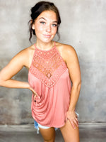 Expressing Your Love Rust Lace Tank