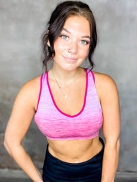 Let's Get Moving Fuchsia Sports Bra