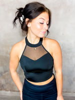 Took You By Surprise Black Cropped Bra Top