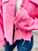 POL Living On The Edge Hot Pink Corduroy Jacket