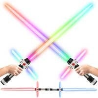 2 in 1 LED Dual Color Changing Light Swords with FX Sound