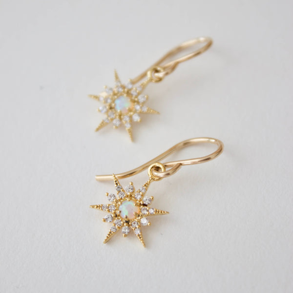 Opal Starburst Earrings