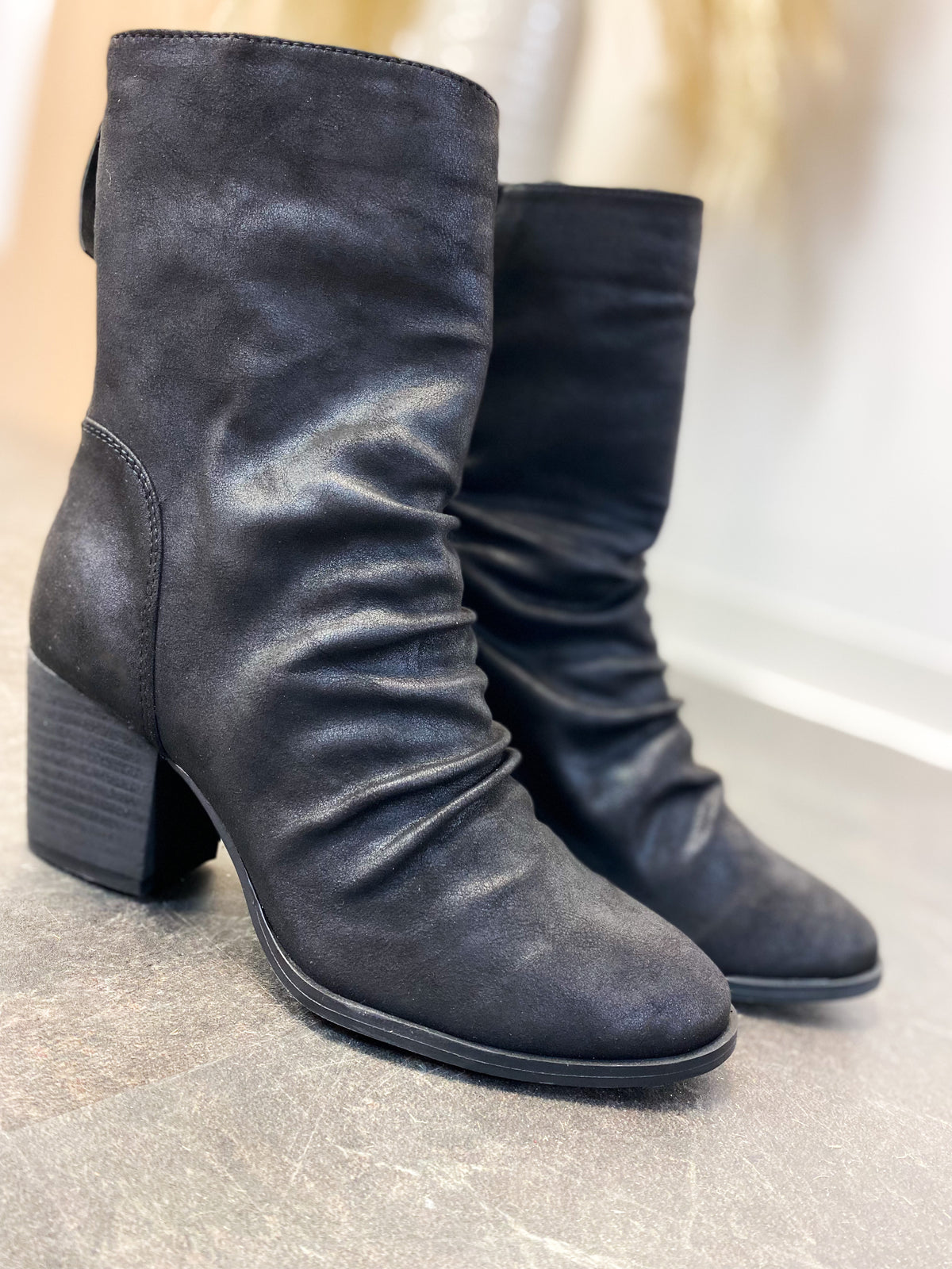 Black Ruched Boot