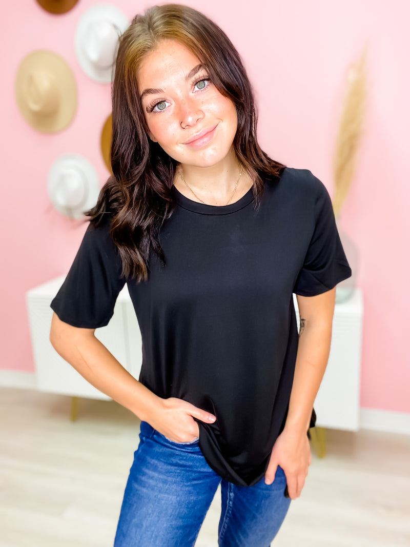 Simple Admiration High Low Short Sleeve Top