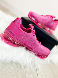 Fuchsia Full Rhinestone Sneaker