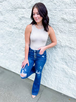 BEST SELLERS! According To You Distressed Judy Blue Flare Jean