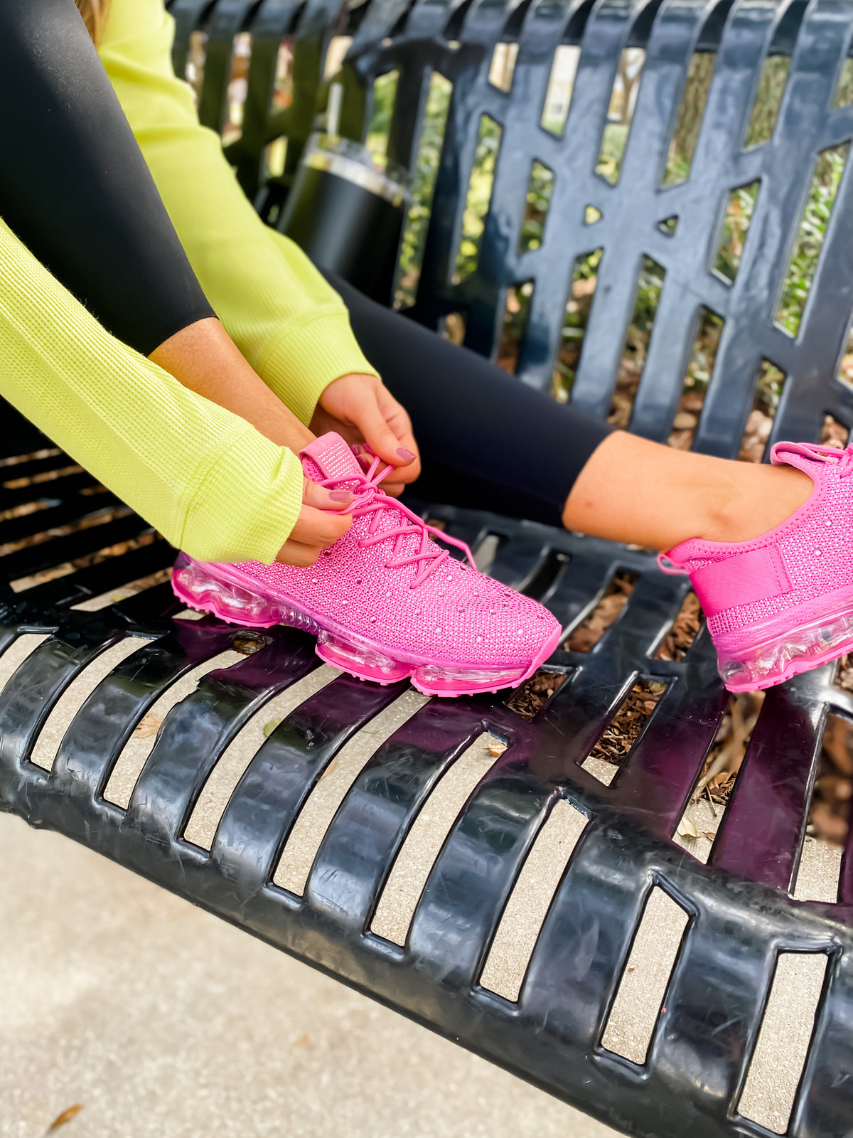 Fuchsia Full Rhinestone Sneaker