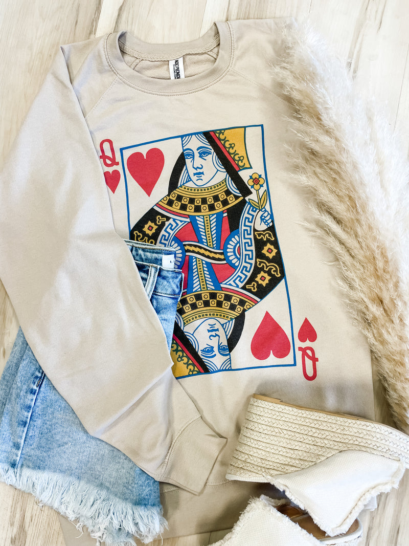 Queen Of Hearts Graphic Sweatshirt