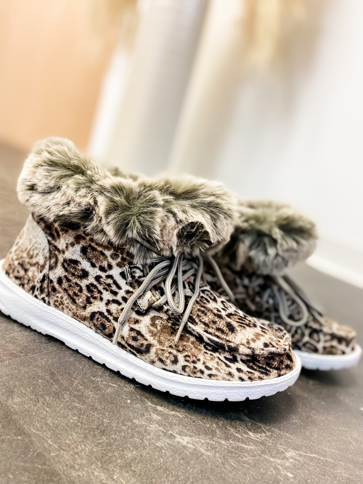 Leopard High Top Moccasins