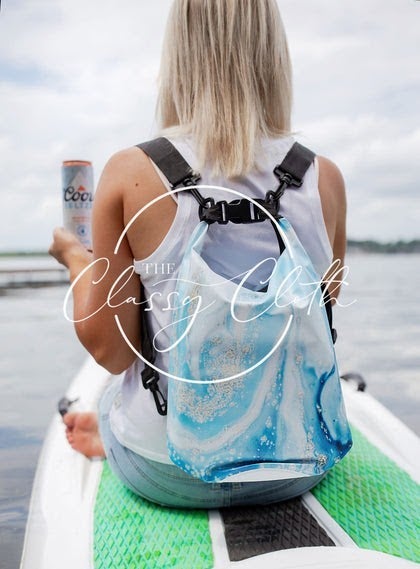 Blue Galaxy Waterproof Dry Backpack